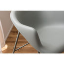 ダイニングチェア 北欧 アームチェア 1人掛け カーブ デザイン 肘掛け ひじ掛け 肘付き おしゃれ 湾曲 くすみ アースカラー カフェ風 椅子 ベージュ グリーン 緑 【納期A】【azm-cl-489】