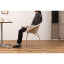 ダイニングチェア 北欧 アームチェア 1人掛け カーブ デザイン 肘掛け ひじ掛け 肘付き おしゃれ 湾曲 くすみ アースカラー カフェ風 椅子 ベージュ グリーン 緑 【納期A】【azm-cl-489】