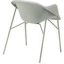 ダイニングチェア 北欧 アームチェア 1人掛け カーブ デザイン 肘掛け ひじ掛け 肘付き おしゃれ 湾曲 くすみ アースカラー カフェ風 椅子 ベージュ グリーン 緑 【納期A】【azm-cl-489】