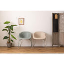 ダイニングチェア 北欧 アームチェア 1人掛け カーブ デザイン 肘掛け ひじ掛け 肘付き おしゃれ 湾曲 くすみ アースカラー カフェ風 椅子 ベージュ グリーン 緑 【納期A】【azm-cl-489】