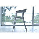 ダイニングチェア ガーデンチェア 椅子 グレー ホワイト 白 シンプル スタイリッシュ 背もたれ カーブ ガーデニング 庭 テラス ベランダ 屋上 ガレージ 【納期A】【azm-cl-504】