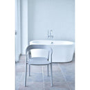 ダイニングチェア ガーデンチェア 椅子 グレー ホワイト 白 シンプル スタイリッシュ 背もたれ カーブ ガーデニング 庭 テラス ベランダ 屋上 ガレージ 【納期A】【azm-cl-504】