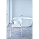 ダイニングチェア ガーデンチェア 椅子 グレー ホワイト 白 シンプル スタイリッシュ 背もたれ カーブ ガーデニング 庭 テラス ベランダ 屋上 ガレージ 【納期A】【azm-cl-504】