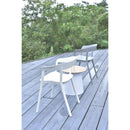 ダイニングチェア ガーデンチェア 椅子 グレー ホワイト 白 シンプル スタイリッシュ 背もたれ カーブ ガーデニング 庭 テラス ベランダ 屋上 ガレージ 【納期A】【azm-cl-504】