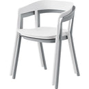 ダイニングチェア ガーデンチェア 椅子 グレー ホワイト 白 シンプル スタイリッシュ 背もたれ カーブ ガーデニング 庭 テラス ベランダ 屋上 ガレージ 【納期A】【azm-cl-504】