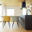デザイナーズチェア 椅子 ダイニングチェア おしゃれ デザイン モダン アート インテリア お洒落 オシャレ チェアー 黄色 イエロー 黒 ブラック アヴァンチェア 【納期A】【azm-cl-507】