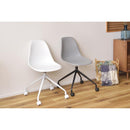 回転チェア デスクチェア オフィスチェア 座面 360度回転 キャスター付き 肘なし アームレス シェル型チェア 曲線美 スタイリッシュ シンプル おしゃれ 椅子 【納期A】【azm-cl-508】