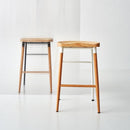 スツール 椅子 木製 スチール ハイスツール 座高 高い 高め カウンターチェア カウンタースツール 背もたれなし おしゃれ 北欧 カフェ風 腰掛け 足置き 【納期A】【azm-cl-509】