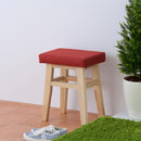 スツール 椅子 かわいい インテリア 小型 リビング 玄関 おしゃれ 北欧 天然木 木製 クッション座面 オシャレ ベージュ 茶色 赤 青 腰掛け 【納期A】【azm-cl-785cbe】