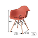 椅子 ダイニングチェア 肘掛付き 白 ホワイト 黒 ブラック オレンジ おしゃれ デザイナーズ インテリア 【納期A】【azm-cl-799bk】