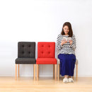 ダイニングチェア 1脚 単品 北欧 おしゃれ 椅子 布地 ファブリック 肘なし 肘掛け無し ベージュ ブラウン 赤 レッド かわいい シンプル 合わせやすい 【納期A】【azm-cl-812c】