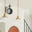 壁掛け時計 両面 おしゃれ 北欧 アナログ ヨーロピアン ウォールクロック 壁時計 取り付け 壁掛時計 掛け時計 オシャレ 時計 壁掛け アンティーク調 インテリア 【納期B】【azm-clk-101】