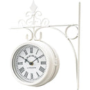 壁掛け時計 両面 おしゃれ 北欧 アナログ ヨーロピアン ウォールクロック 壁時計 取り付け 壁掛時計 掛け時計 オシャレ 時計 壁掛け アンティーク調 インテリア 【納期B】【azm-clk-101】