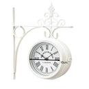 壁掛け時計 両面 おしゃれ 北欧 アナログ ヨーロピアン ウォールクロック 壁時計 取り付け 壁掛時計 掛け時計 オシャレ 時計 壁掛け アンティーク調 インテリア 【納期B】【azm-clk-101】