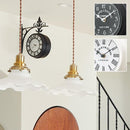 壁掛け時計 両面 おしゃれ 北欧 アナログ ヨーロピアン ウォールクロック 壁時計 取り付け 壁掛時計 掛け時計 オシャレ 時計 壁掛け アンティーク調 インテリア 【納期B】【azm-clk-101】