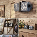 置き時計 壁掛け時計 おしゃれ アナログ表示 数字 大きい 見やすい インテリアクロック パタパタ機能 【納期B】【azm-clk-118】