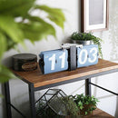 置き時計 壁掛け時計 おしゃれ アナログ表示 数字 大きい 見やすい インテリアクロック パタパタ機能 【納期B】【azm-clk-118】