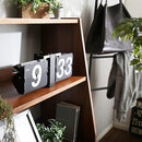 置き時計 壁掛け時計 おしゃれ アナログ表示 数字 大きい 見やすい インテリアクロック パタパタ機能 【納期B】【azm-clk-118】