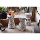 スツール 椅子 陶器製 インテリア オブジェ フラワーベース 花台 屋外 屋内 トライバル シンプル ポップ 個性的 デザイン アクセント おしゃれ 腰掛け チェア 【納期A】【azm-cly-21】