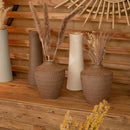 花瓶 陶器 北欧 和風 花びん おしゃれ 素焼き風 焼き物 シンプル フラワーベース ナチュラル 和モダン 一輪挿し 観葉植物 生花 ドライフラワー 室内 インテリア 【納期B】【azm-cly-32】