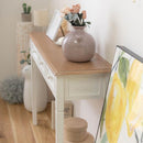 コンソール 引き出し付き テーブル デスク コンソールテーブル 作業台 幅 100cm 木製 桐 ナチュラル 北欧 カントリー おしゃれ レトロ アンティーク調 【納期A】【azm-cod-456br】