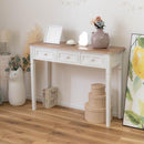 コンソール 引き出し付き テーブル デスク コンソールテーブル 作業台 幅 100cm 木製 桐 ナチュラル 北欧 カントリー おしゃれ レトロ アンティーク調 【納期A】【azm-cod-456br】