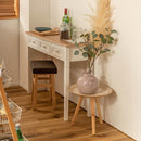 コンソール 引き出し付き テーブル デスク コンソールテーブル 作業台 幅 100cm 木製 桐 ナチュラル 北欧 カントリー おしゃれ レトロ アンティーク調 【納期A】【azm-cod-456br】