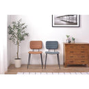 ダイニングチェア 北欧 椅子 脚 スチール製 ソフトレザー おしゃれ カントリー調 モダン スタイリッシュ デザイン ナチュラル 肘なし ひじ掛けなし インテリア 【納期A】【azm-cyk-10】