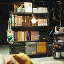 ラック 棚 収納 インダストリアル 無骨 スチール製 鉄製 スタイリッシュ シンプル 収納棚 収納ラック キャスター付き 組み立て簡単 黒 ブラック 白系 グレー系 【納期A】【azm-dis-683】