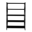 ラック 棚 収納 インダストリアル 無骨 本棚 スチールラック オープンラック シンプル ガレージ 車庫 倉庫 オフィス キャスター付き 黒 ブラック 白系 グレー系 【納期A】【azm-dis-684】