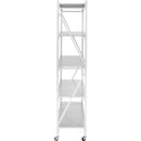 ラック 棚 収納 インダストリアル 無骨 本棚 スチールラック オープンラック シンプル ガレージ 車庫 倉庫 オフィス キャスター付き 黒 ブラック 白系 グレー系 【納期A】【azm-dis-684】