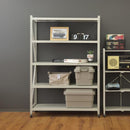 ラック 棚 収納 インダストリアル 無骨 本棚 スチールラック オープンラック シンプル ガレージ 車庫 倉庫 オフィス キャスター付き 黒 ブラック 白系 グレー系 【納期A】【azm-dis-684】