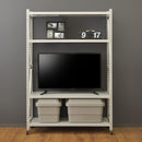 ラック 棚 収納 インダストリアル 無骨 本棚 スチールラック オープンラック シンプル ガレージ 車庫 倉庫 オフィス キャスター付き 黒 ブラック 白系 グレー系 【納期A】【azm-dis-684】