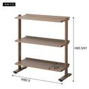 ラック 3段 棚 スチールラック 収納棚 オープンラック ディスプレイラック マガジンラック リビング 店舗用 什器 ブラック 黒 ブラウン 茶色 ホワイト 白 【納期A】【azm-dis-73】