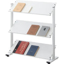 ラック 3段 棚 スチールラック 収納棚 オープンラック ディスプレイラック マガジンラック リビング 店舗用 什器 ブラック 黒 ブラウン 茶色 ホワイト 白 【納期A】【azm-dis-73】