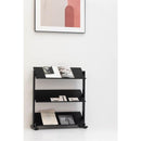 ラック 3段 棚 スチールラック 収納棚 オープンラック ディスプレイラック マガジンラック リビング 店舗用 什器 ブラック 黒 ブラウン 茶色 ホワイト 白 【納期A】【azm-dis-73】