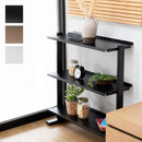 ラック 3段 棚 スチールラック 収納棚 オープンラック ディスプレイラック マガジンラック リビング 店舗用 什器 ブラック 黒 ブラウン 茶色 ホワイト 白 【納期A】【azm-dis-73】