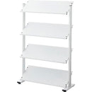 スチールラック 4段 オープンラック ディスプレイラック マガジンラック 収納棚 収納ラック リビング 店舗 カフェ 什器 ブラック 黒 ブラウン 茶色 ホワイト 白 【納期A】【azm-dis-74】