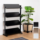 スチールラック 4段 オープンラック ディスプレイラック マガジンラック 収納棚 収納ラック リビング 店舗 カフェ 什器 ブラック 黒 ブラウン 茶色 ホワイト 白 【納期A】【azm-dis-74】