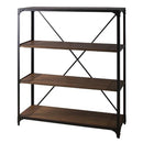 什器 ワイド スチールラック 棚 木製 オープンラック 4段 アメリカン ビンテージ風 【納期A】【azm-dis-937bk】