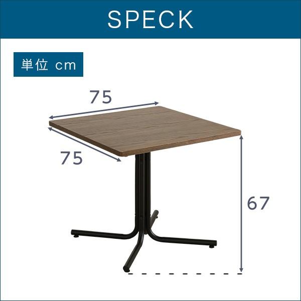 カフェテーブル 正方形 75×75cm おしゃれ 脚 ソファサイド 北欧 ナチュラル 【納期A】【azm-end-223tbr】