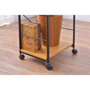 デスクワゴン サイドワゴン マルチワゴン サイドテーブル 引き出し キャスター付き スチール 脚 木製 北欧 ナチュラル おしゃれ カントリー 2段 ラック 収納棚 【納期B】【azm-end-330】