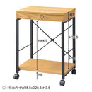 デスクワゴン サイドワゴン マルチワゴン サイドテーブル 引き出し キャスター付き スチール 脚 木製 北欧 ナチュラル おしゃれ カントリー 2段 ラック 収納棚 【納期B】【azm-end-330】