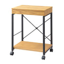 デスクワゴン サイドワゴン マルチワゴン サイドテーブル 引き出し キャスター付き スチール 脚 木製 北欧 ナチュラル おしゃれ カントリー 2段 ラック 収納棚 【納期B】【azm-end-330】