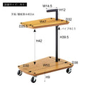 サイドテーブル おしゃれ キャスターつき ワゴン テーブル 棚 収納 インテリア リビング 木製 ソファサイド ベッドサイド 2段 トレー 天板 北欧 ナチュラル 【納期B】【azm-end-353】