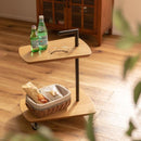 サイドテーブル おしゃれ キャスターつき ワゴン テーブル 棚 収納 インテリア リビング 木製 ソファサイド ベッドサイド 2段 トレー 天板 北欧 ナチュラル 【納期B】【azm-end-353】