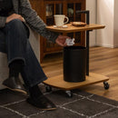 サイドテーブル おしゃれ キャスターつき ワゴン テーブル 棚 収納 インテリア リビング 木製 ソファサイド ベッドサイド 2段 トレー 天板 北欧 ナチュラル 【納期B】【azm-end-353】