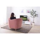 ソファ ソファー 1人掛け 一人掛け かわいい フェミニン ガーリー 姫系 北欧 ファブリック 布地 ベロア生地 クッション付き 上品 おしゃれ ピンク グレー 【納期A】【azm-est-111】