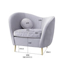 ソファ ソファー 1人掛け 一人掛け かわいい フェミニン ガーリー 姫系 北欧 ファブリック 布地 ベロア生地 クッション付き 上品 おしゃれ ピンク グレー 【納期A】【azm-est-111】