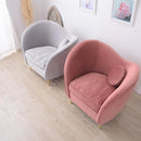 ソファ ソファー 1人掛け 一人掛け かわいい フェミニン ガーリー 姫系 北欧 ファブリック 布地 ベロア生地 クッション付き 上品 おしゃれ ピンク グレー 【納期A】【azm-est-111】